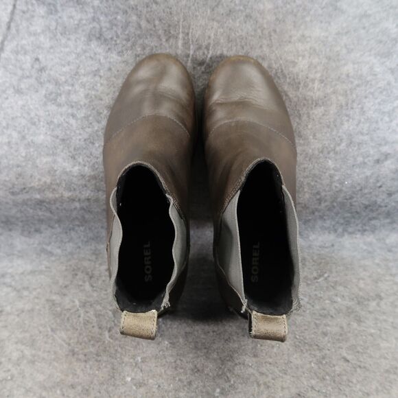 Sorel Shoes Womens 5 Bootie Harlow Chelsea Leather Waterproof Quarry Classic Mid - Picture 7 of 14